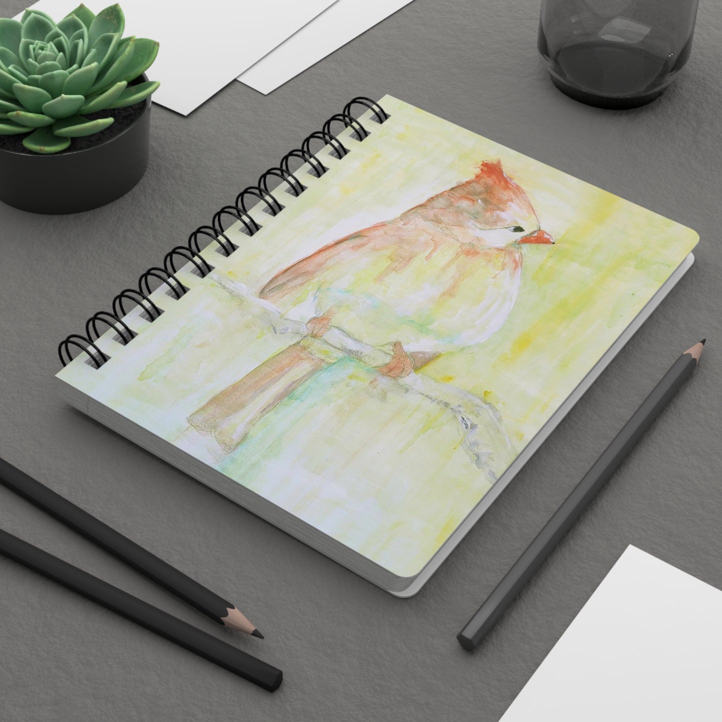 Female Cardinal Spiral Bound Journal