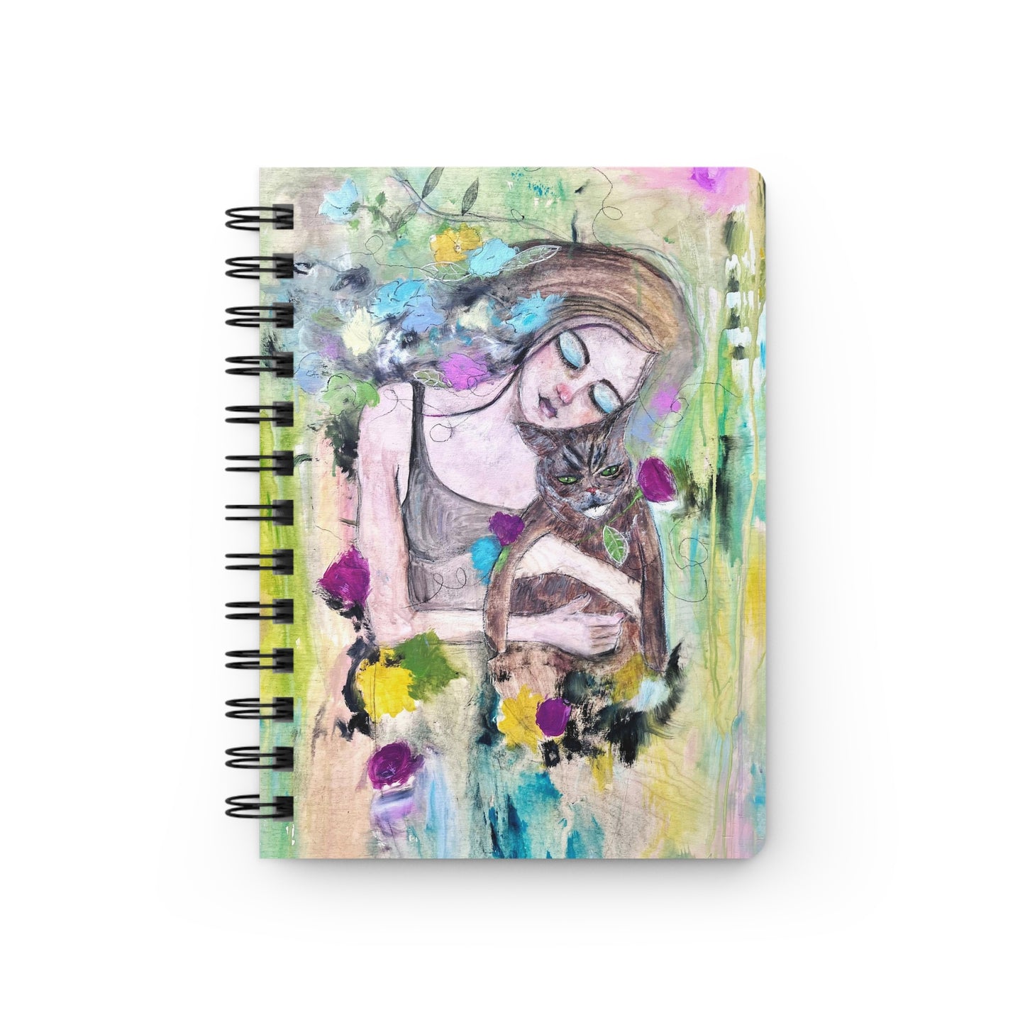 Lady & Cat Spiral Bound Journal