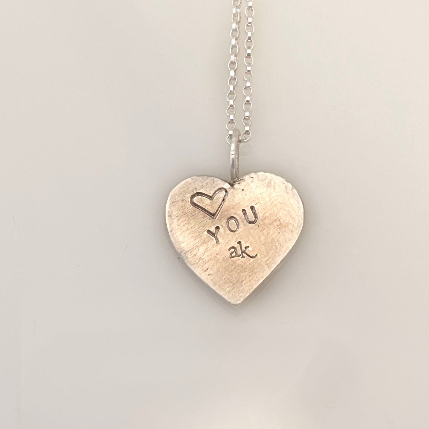 Teal Candy Heart Necklace