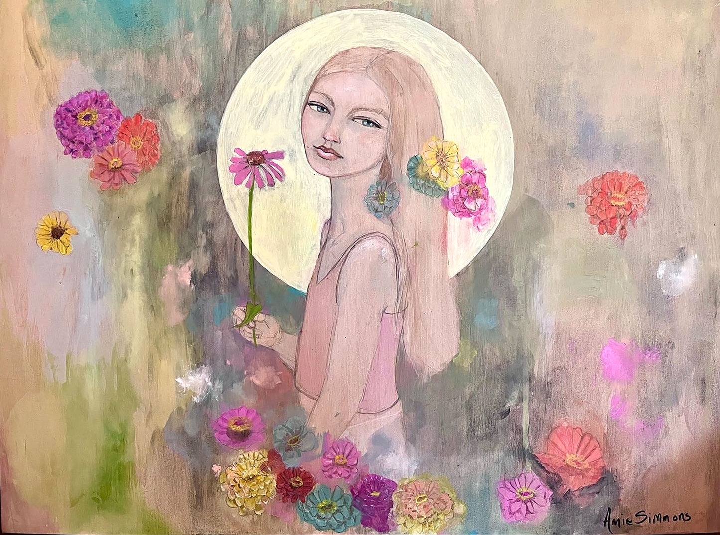 Lady & Flowers