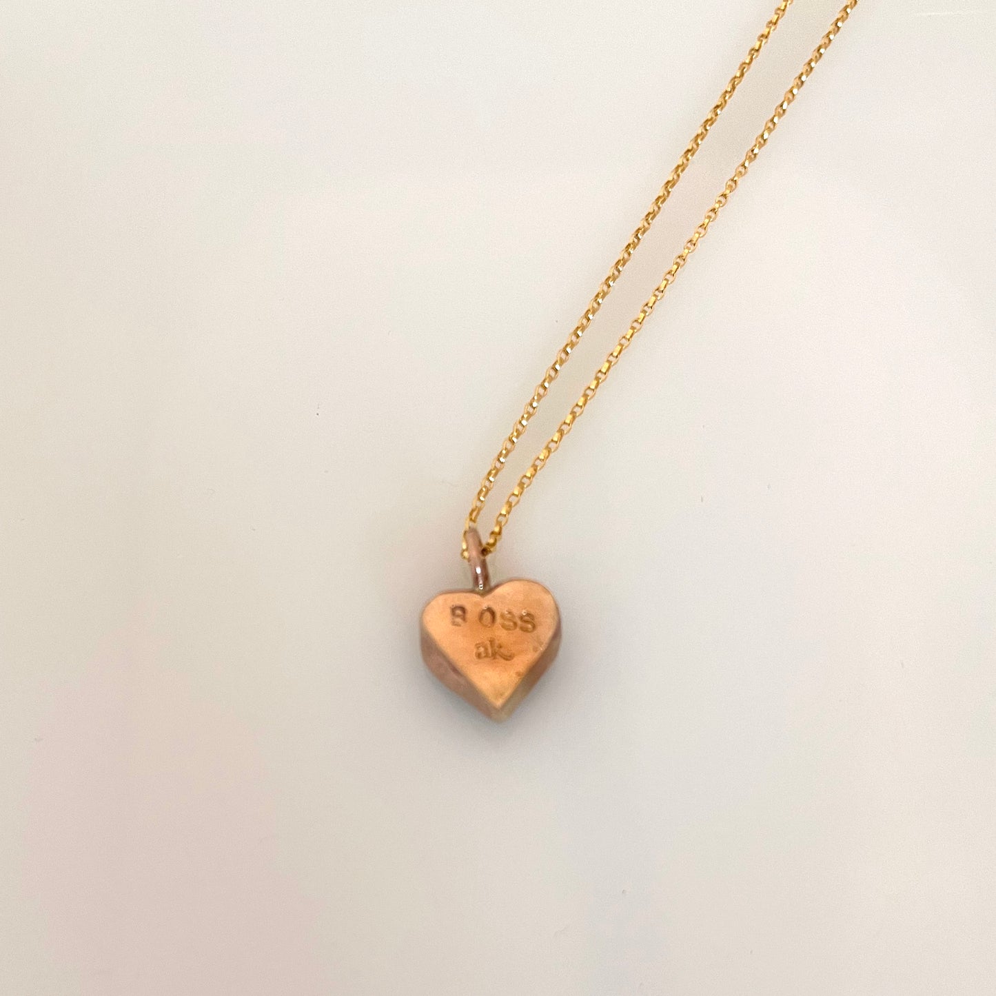 Upcycled Blue Vintage Candy Heart Necklace