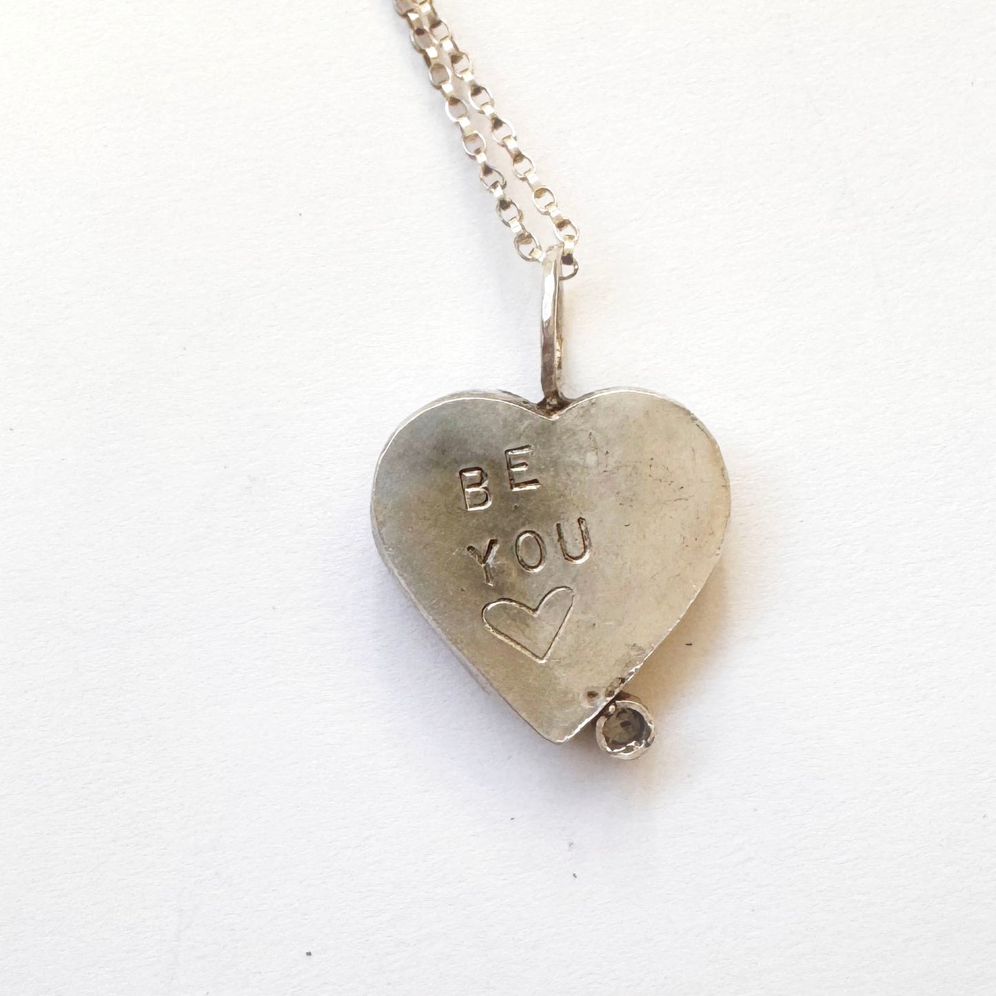 Be You Heart Necklace with Sapphire