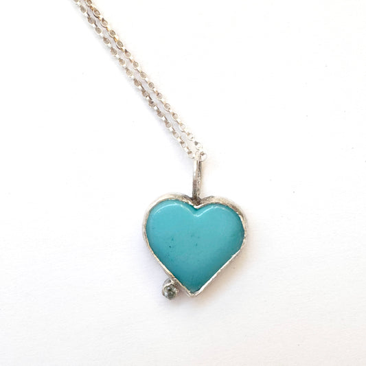 Be You Heart Necklace with Sapphire