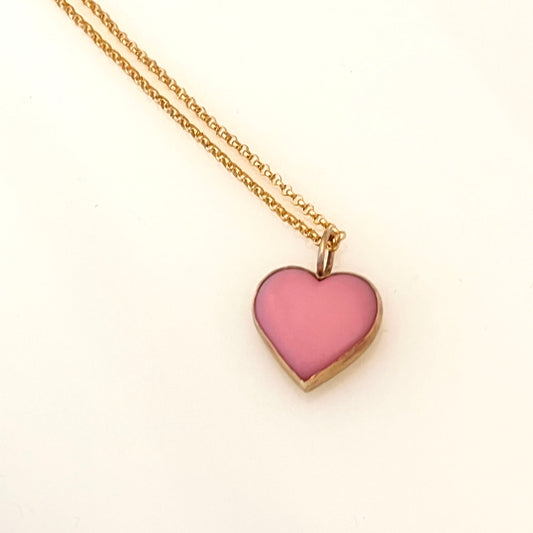 Light Pink Candy Heart Necklace