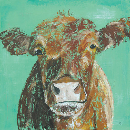 Green Cow Print